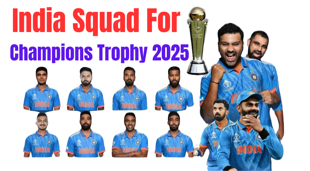 India Squad For Champions Trophy 2025